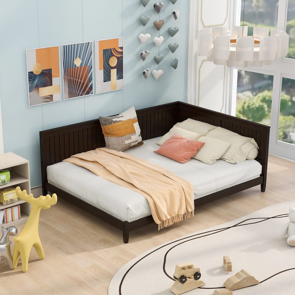 Full Size Wood Daybed/Sofa bed, Espresso