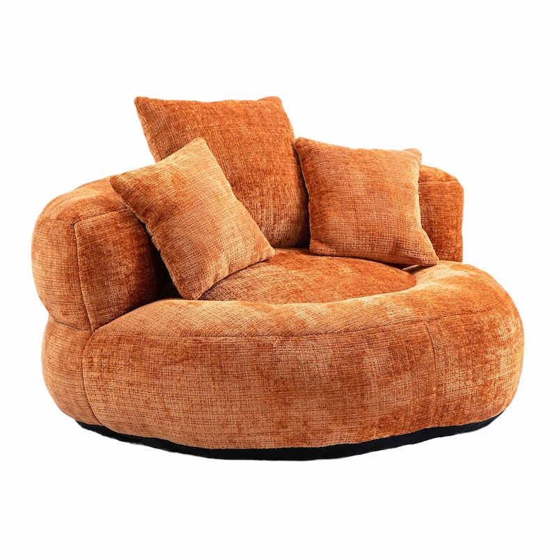 Durable Lazy Sofa Comfort Lounger, High Back Bean Bag Couch with 3 Pillows