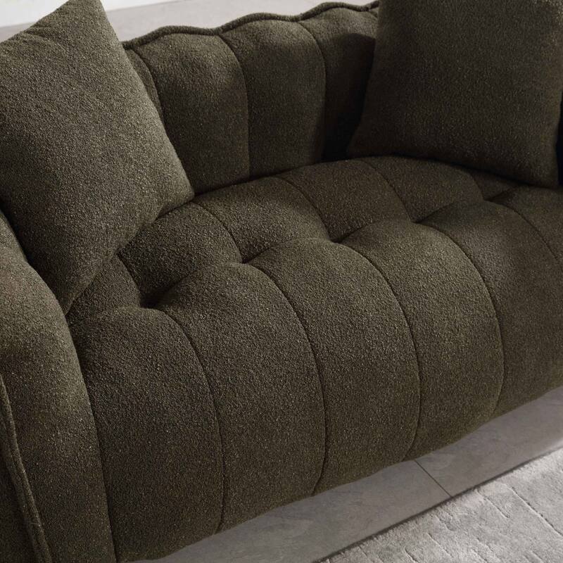 Soft Bean Bag Chair for Adults, Cozy Lazy Bean Bag Sofa, 2 Seat with Armrests for Home