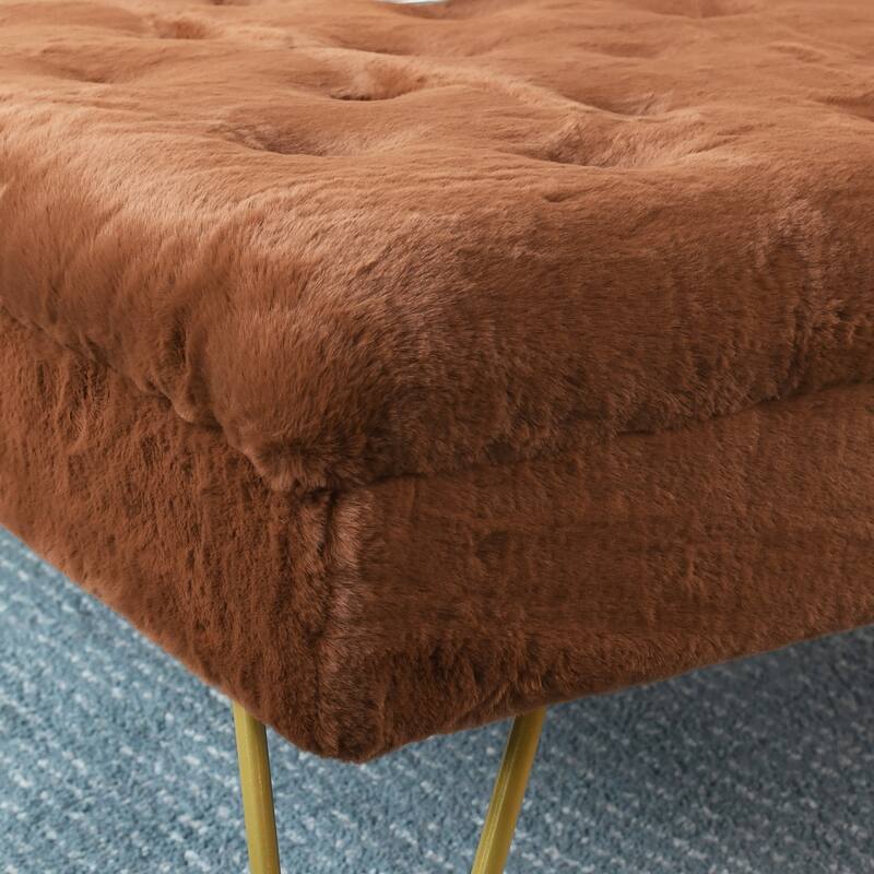 Square Fauxfur Coffee Table - 33"x33" x18"