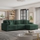preview thumbnail 5 of 137, Oversized Modular Sectional Sofa Set with Pillows for Living Room Hunter Green/Armchair&Chaise&Armless