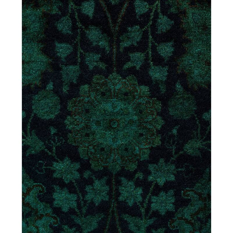 Overdyed One-of-a-Kind Hand-Knotted Area Rug - Black - 3' 1" x 8' 3"