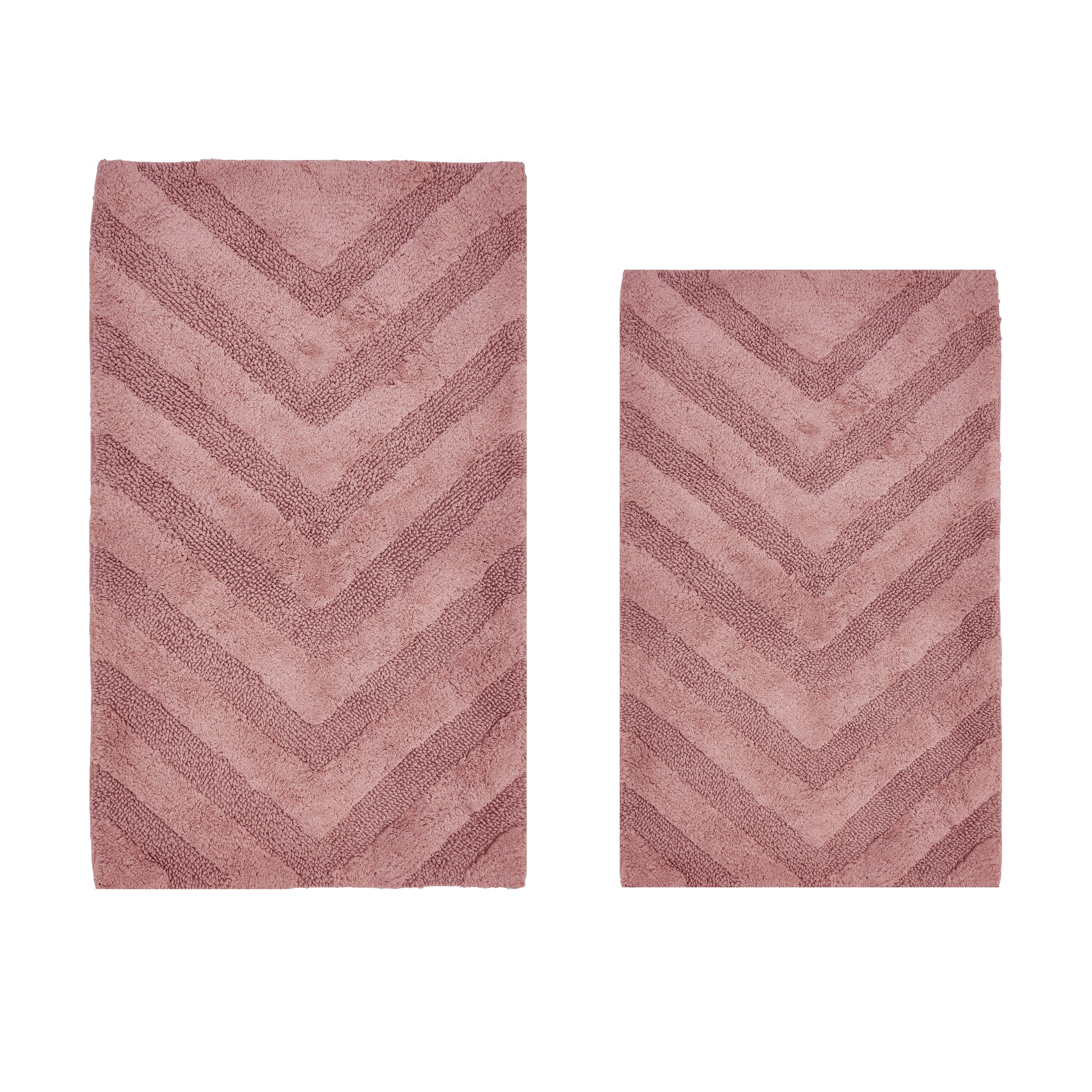 Better Trends Hugo 2 PC Bath Rug Set, 100% Cotton Tufted Bathroom Rugs, Soft Absorbent Non-Slip Machine Washable Bath Mats