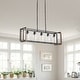preview thumbnail 2 of 4, 35.4-Inch 5 Light Farmhouse Linear Chandelier for Dining Room Pool Table Pendant Light Fixture
