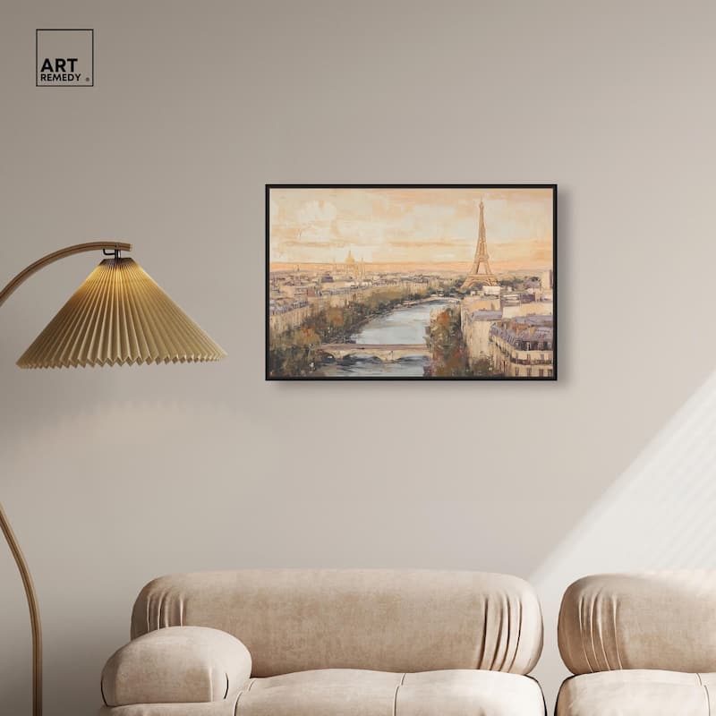 Sunrise Paris Canvas by Art Remedy