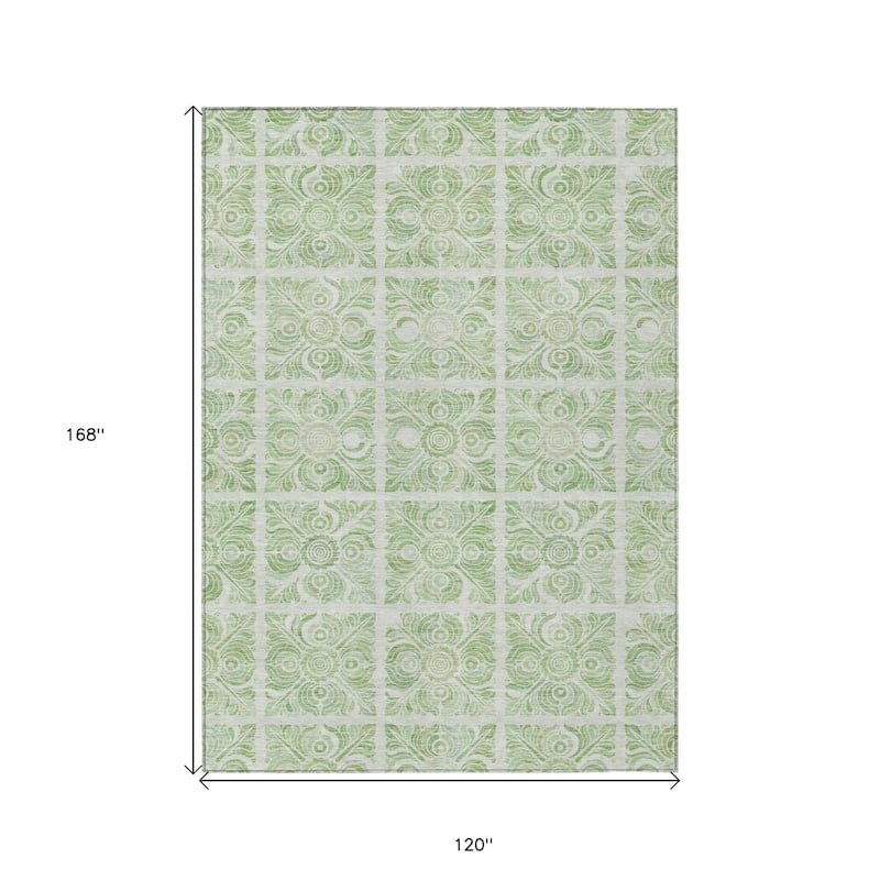 HomeRoots Medallion Transitional Rectangle Outdoor Rug