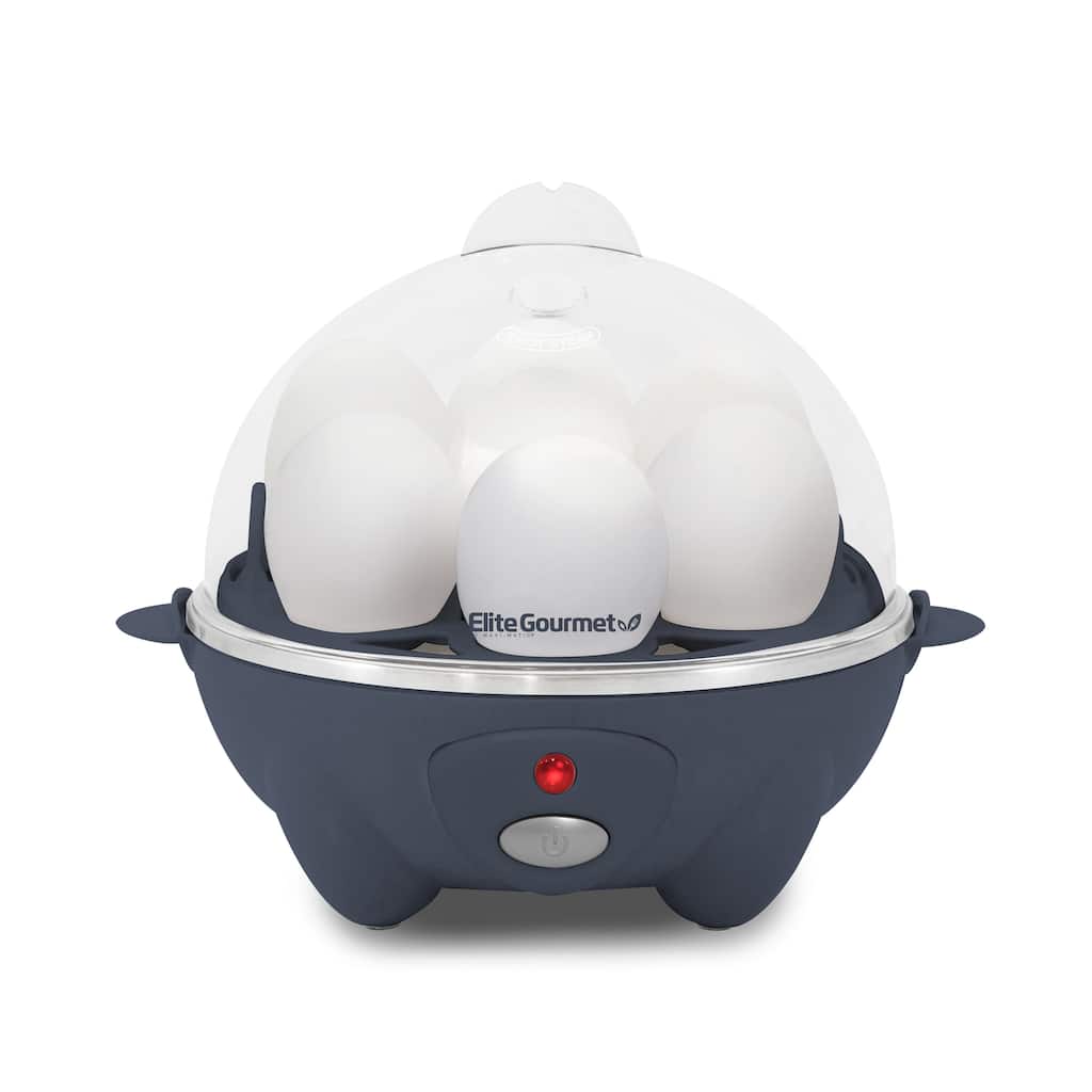 Elite Gourmet Easy Egg Cooker Slate blue