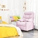 preview thumbnail 39 of 58, Costway Kids Youth Recliner Chair PU Leather w/Cup Holders & Side