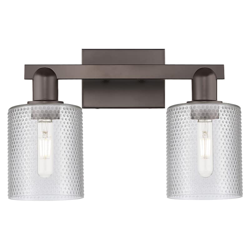 Innovations Lighting 716-2W-11-16 Cobbleskill Vanity Cobbleskill 2 - Oil Rubbed Bronze / Clear
