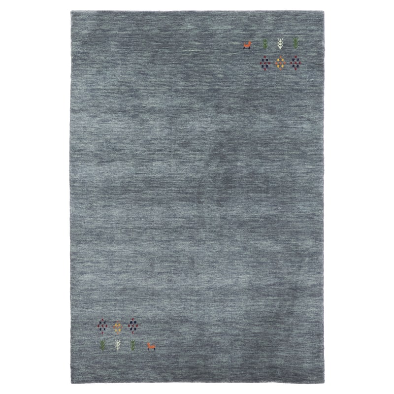 ECARPETGALLERY Hand Loomed Kashkuli Gabbeh Grey Wool Rug - 3'10 x 5'8