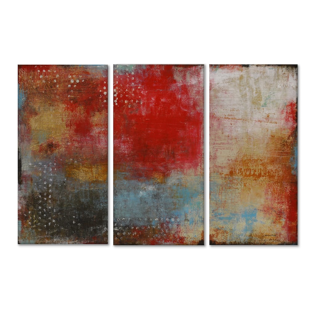 'Impromptu' 3 Pc Wrapped Canvas Wall Art Set by Norman Wyatt Jr.