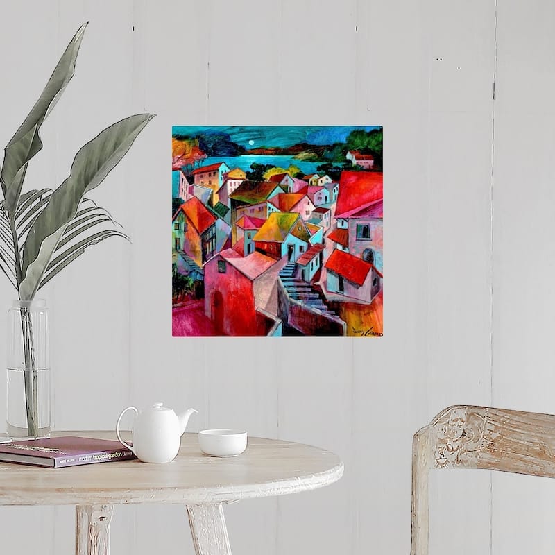 "Mediterranean Evenings" Poster Print - Multi - 20 x 20