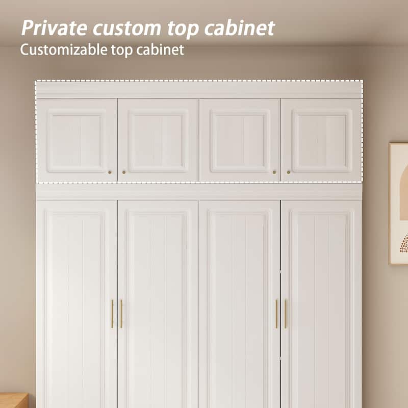 93.9"H/74.2"H Armoires Wardrobe Closet Cabinet Hanging Drawers Storage