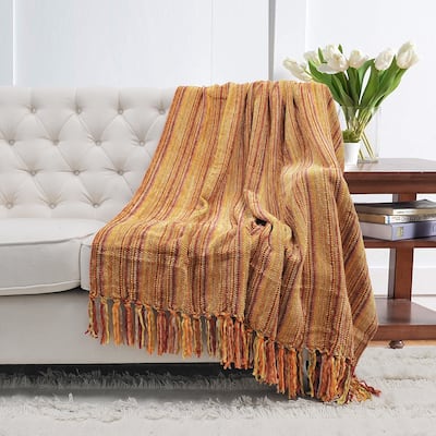 Multi Color Crystal Chenille Throw Blanket