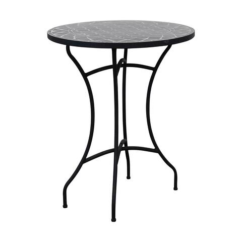 Metal Indoor/Outdoor Table with Mosaic Top