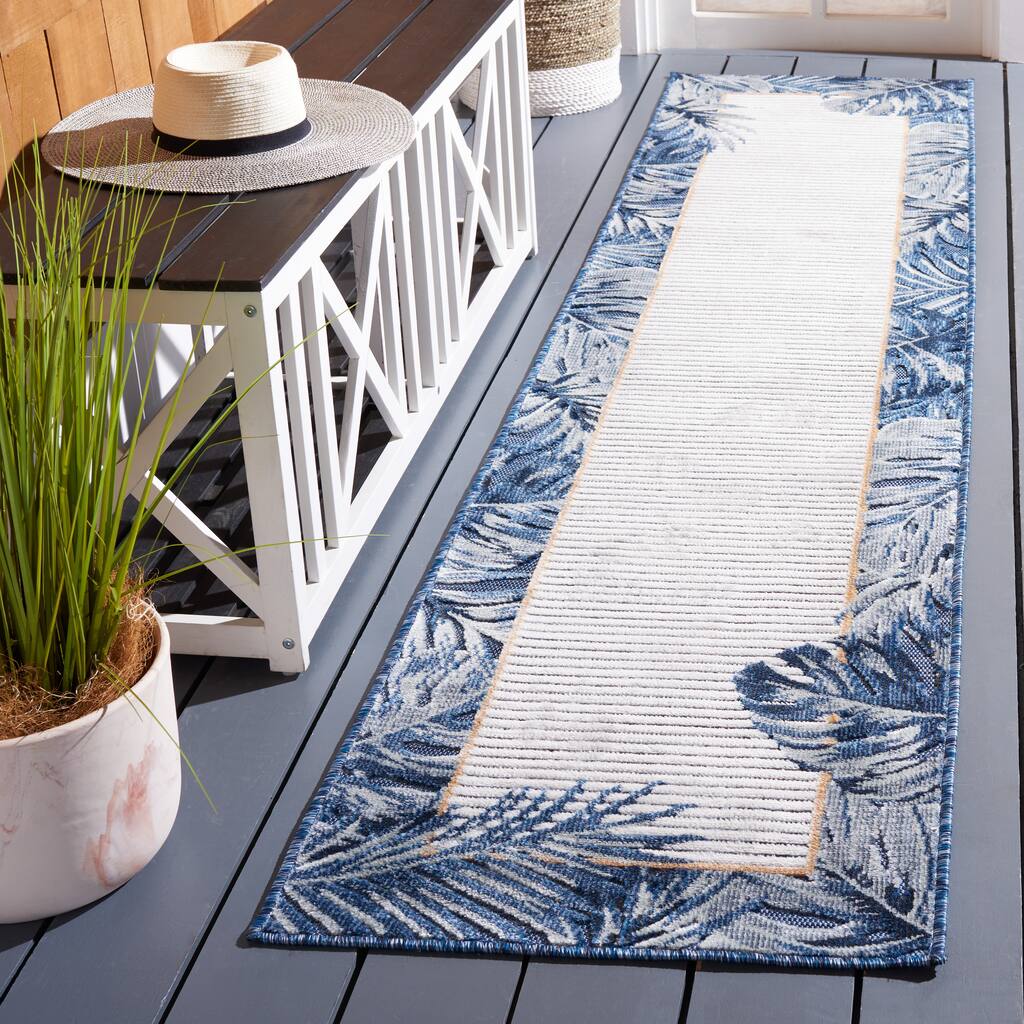 SAFAVIEH Cabana Raluca Indoor/ Outdoor Tropical Border Rug