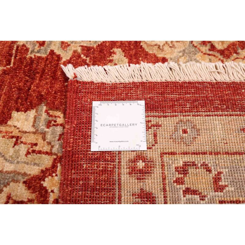 ECARPETGALLERY Hand-knotted Peshawar Oushak Red Wool Rug - 9'1 x 12'0