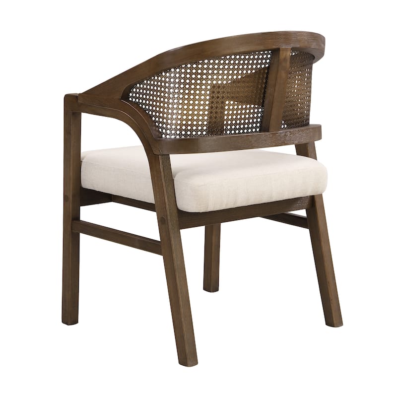 Christopher Knight Home - Acantha Rubberwood Frame with Rattan Back 7 Piece Dining Set