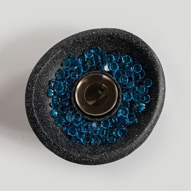 Oval Concrete Ethanol Outdoor Mini Portable Fire Pit Smokeless Fire Bowl