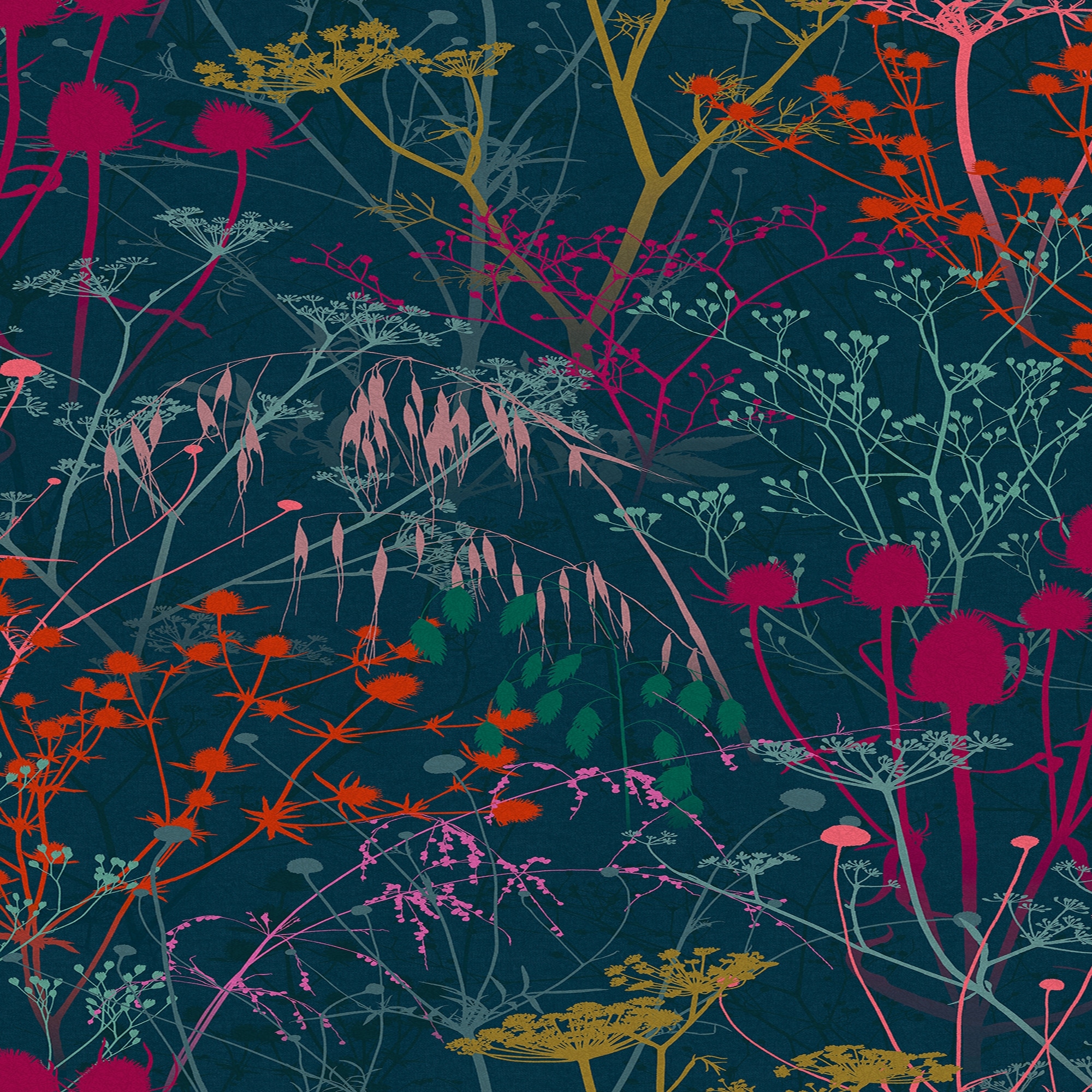 Clarissa Hulse Summer Border Rainbow Wallpaper