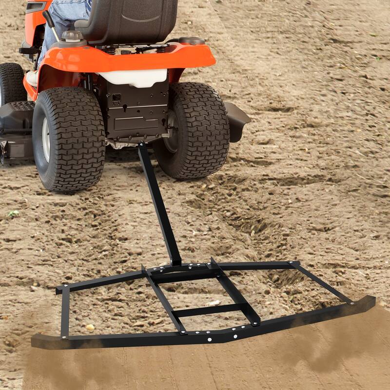 Gymax 66'' Wide Driveway Drag Tow-Behind Leveling Rake w/Reinforced