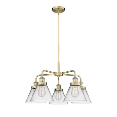 Innovations Lighting Cone - 5 Light 26" Stem Hung Chandelier