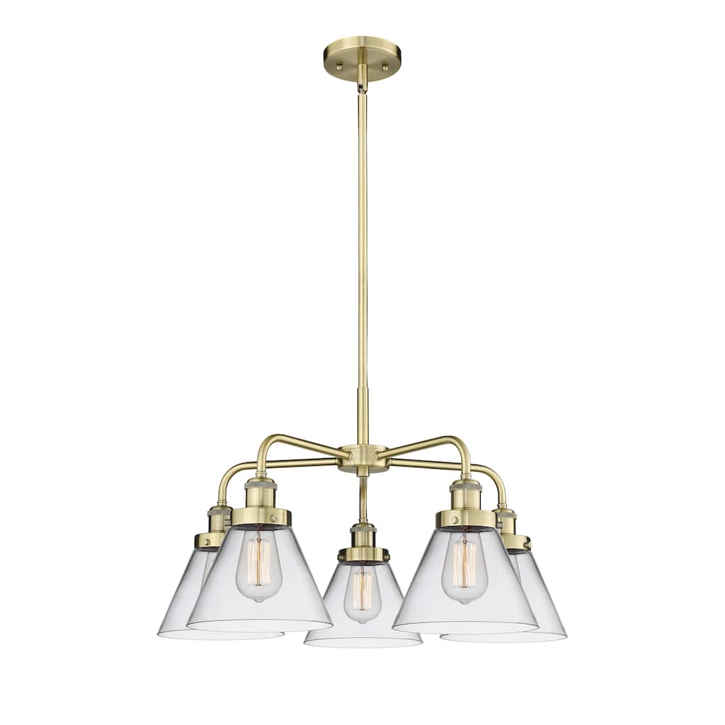 Innovations Lighting Cone - 5 Light 26" Stem Hung Chandelier