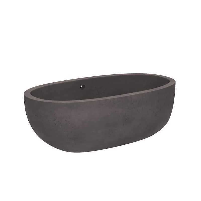 Avalon NativeStone Freestanding Soaking Tub - 66" - Slate