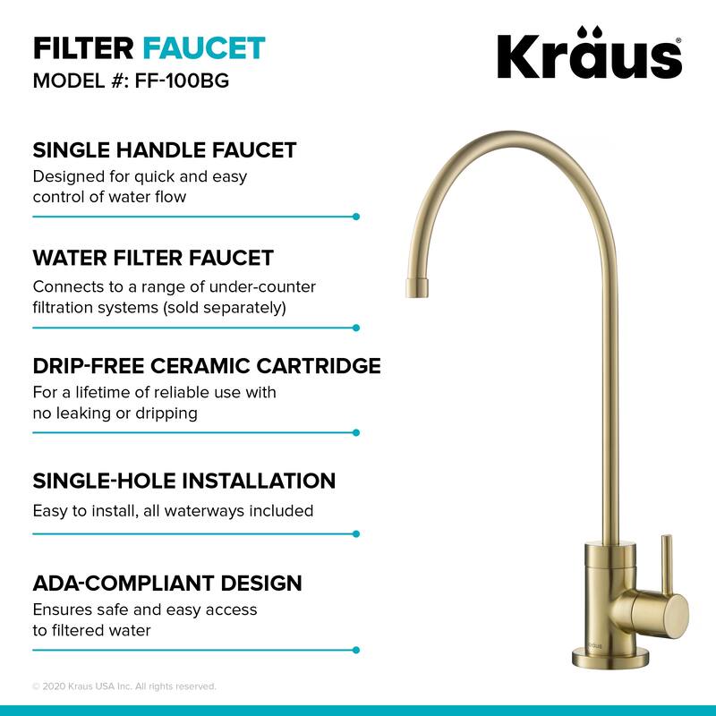 Kraus Purita Drinking Water Dispenser Beverage Kitchen Faucet