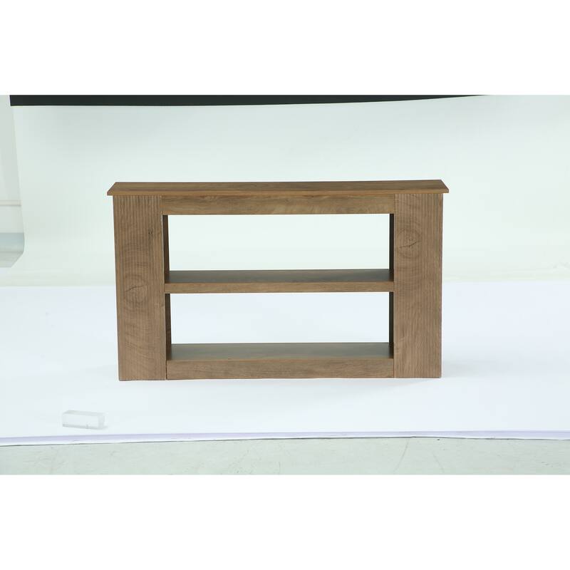 55" Wooden Console Sofa Table with Storage for Living Room Entryway
