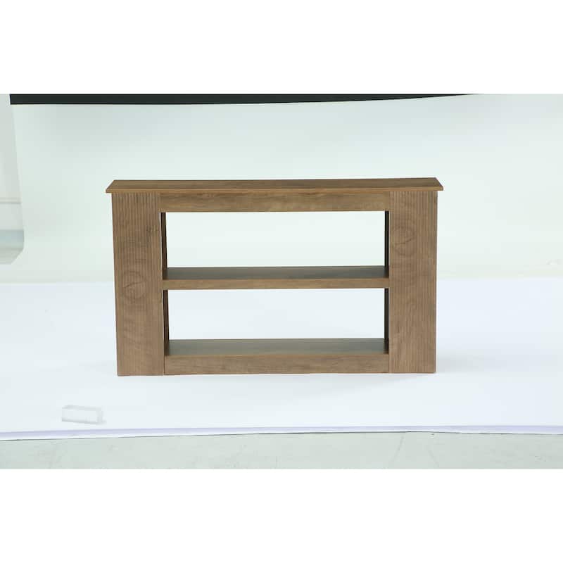 55-Inch Farmhouse Console Table, 3-tier Narrow Sofa Table with Storage - 11.81" D x 55.12" W x 31.5" H