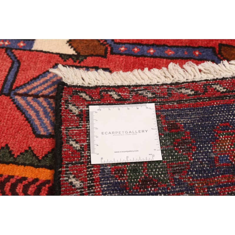 ECARPETGALLERY Hand-knotted Andelz Red Wool Rug - 3'6 x 9'5