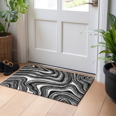 Premium Washable Super Soft Modern Waves Mayfield Rug