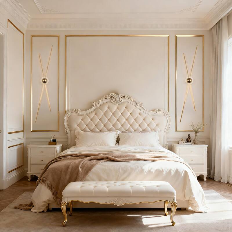 Modern LED Gold 4-Light X-shaped Design Wall Sconce Vanity Light