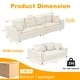 preview thumbnail 21 of 19, 102.4 " Modern Comfy Upholstered Plush Corduroy 4-Seat Sofa with Soft Pillows