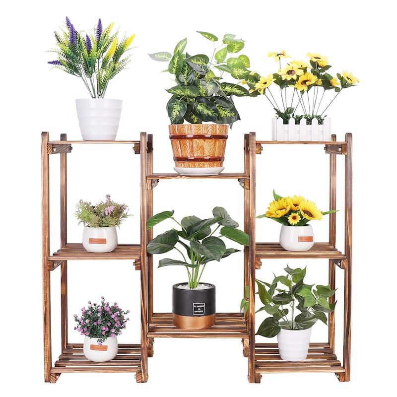 DIY Multifunctional 8 Tiers Garden Patio Plant Stand Flowers Rack Indoor Outdoor