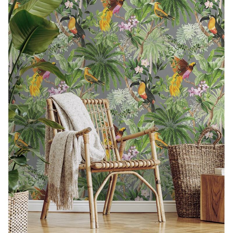 Harry & Grace Tropical Bird Peel and Stick Wallpaper