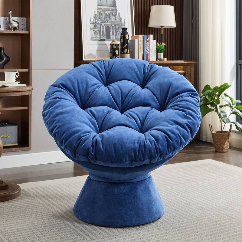 Oversized Swivel Accent Chair, 360-Degree Swivel Barrel Chair, Papasan Chair for Living Room and Bedroom Comfort