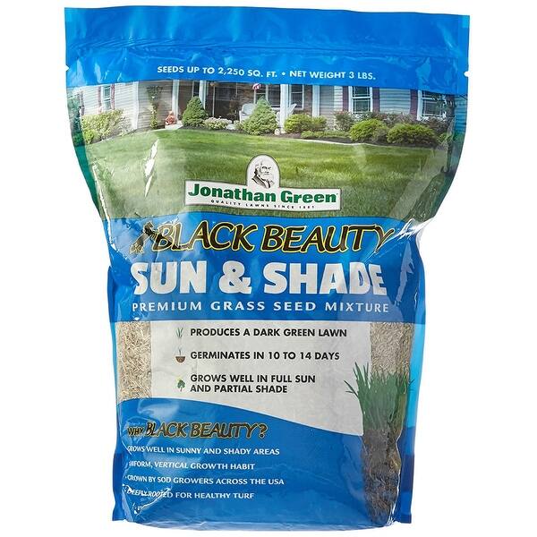 Jonathan Green 12002 Black Beauty Sun & Shade Grass Seed Mixture, 3 Lb 3 Lbs Bed Bath