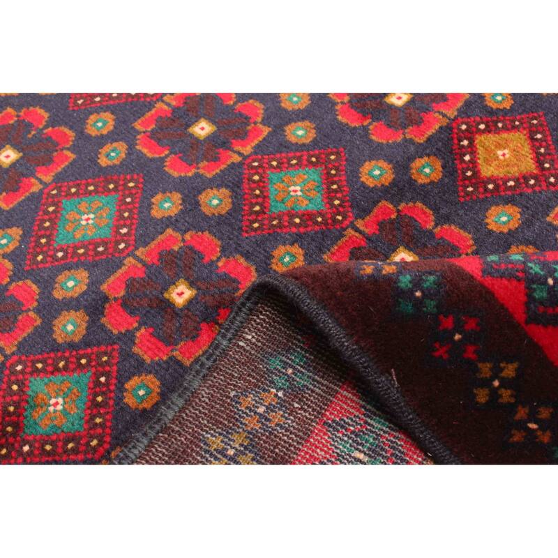 ECARPETGALLERY Hand-knotted Teimani Dark Navy Wool Rug - 2'8 x 4'7