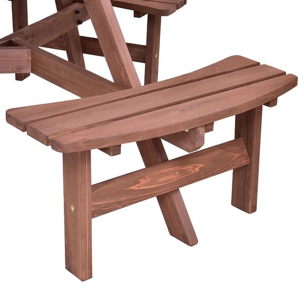 Patio Garden Furniture Sets Outdoor 6 Person Wooden Picnic Table