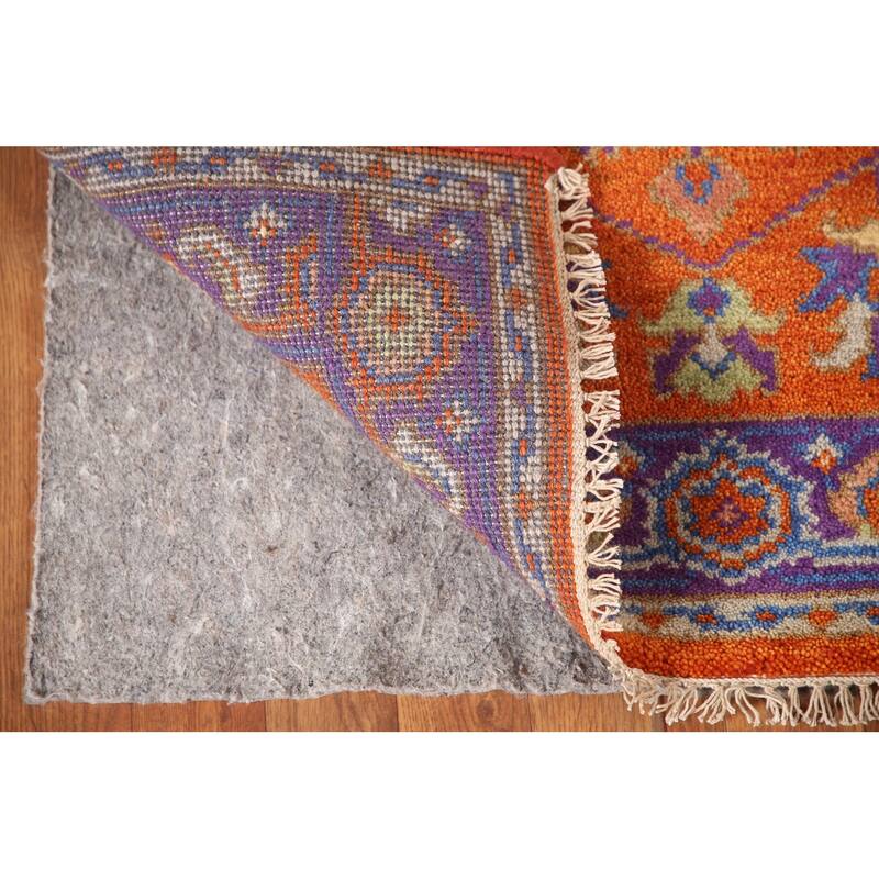 Heriz-Serapi Oriental Accent Rug Handmade Grey Wool Carpet - 3'0"x 4'11"