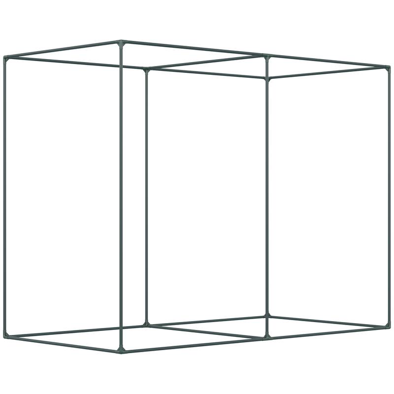 Outsunny 6 x 3ft Tall Crop Cage, Plant Protection Tent, with Two Zippered Doors, Storage Bag and 6 Ground Stakes