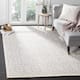 SAFAVIEH Handmade Cambridge Myrtis Moroccan Wool Rug - 7'6" x 9'6" - Silver/Ivory