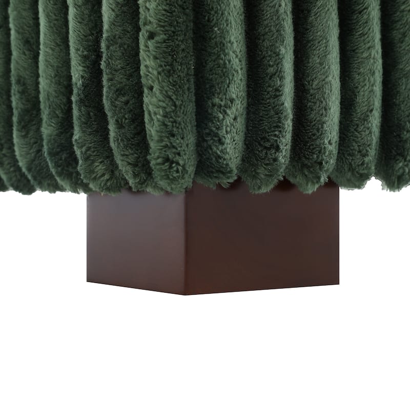 35.7" W Plush Corduroy Upholstered Armless Modular Sofa Chair