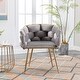 preview thumbnail 3 of 3, Velvet Accent Chair - Gray