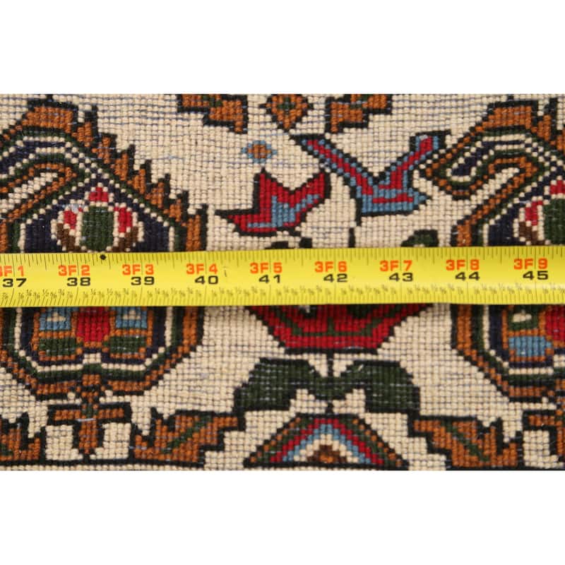 Geometric Traditional Sirjan Persian Area Rug Hand-knotted Wool Carpet - 3'2" x 5'5"