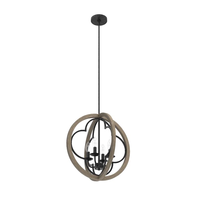 Hunter 19" Gablecrest 4-Light Pendant - Kitchen Island, Dining Room, Entry - Modern Farmhouse, French Country, Distressed