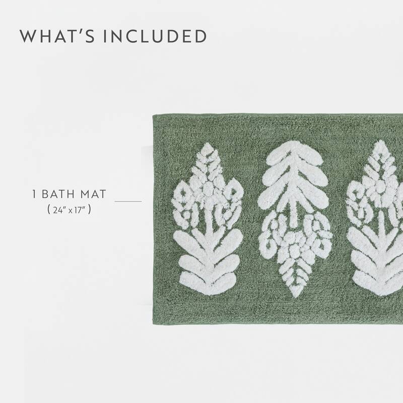 Becky Cameron 100% Cotton Floral Patterned Bath Mat