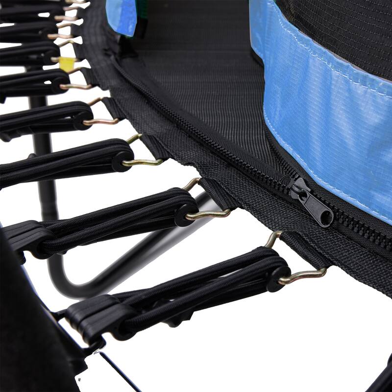 10FT Trampoline with Inner Safety Net (Elastic Ropes Version) - Blue